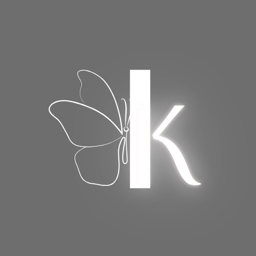 letter k, shadow, white